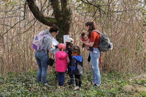 Famille à la recherche d'indices (2)