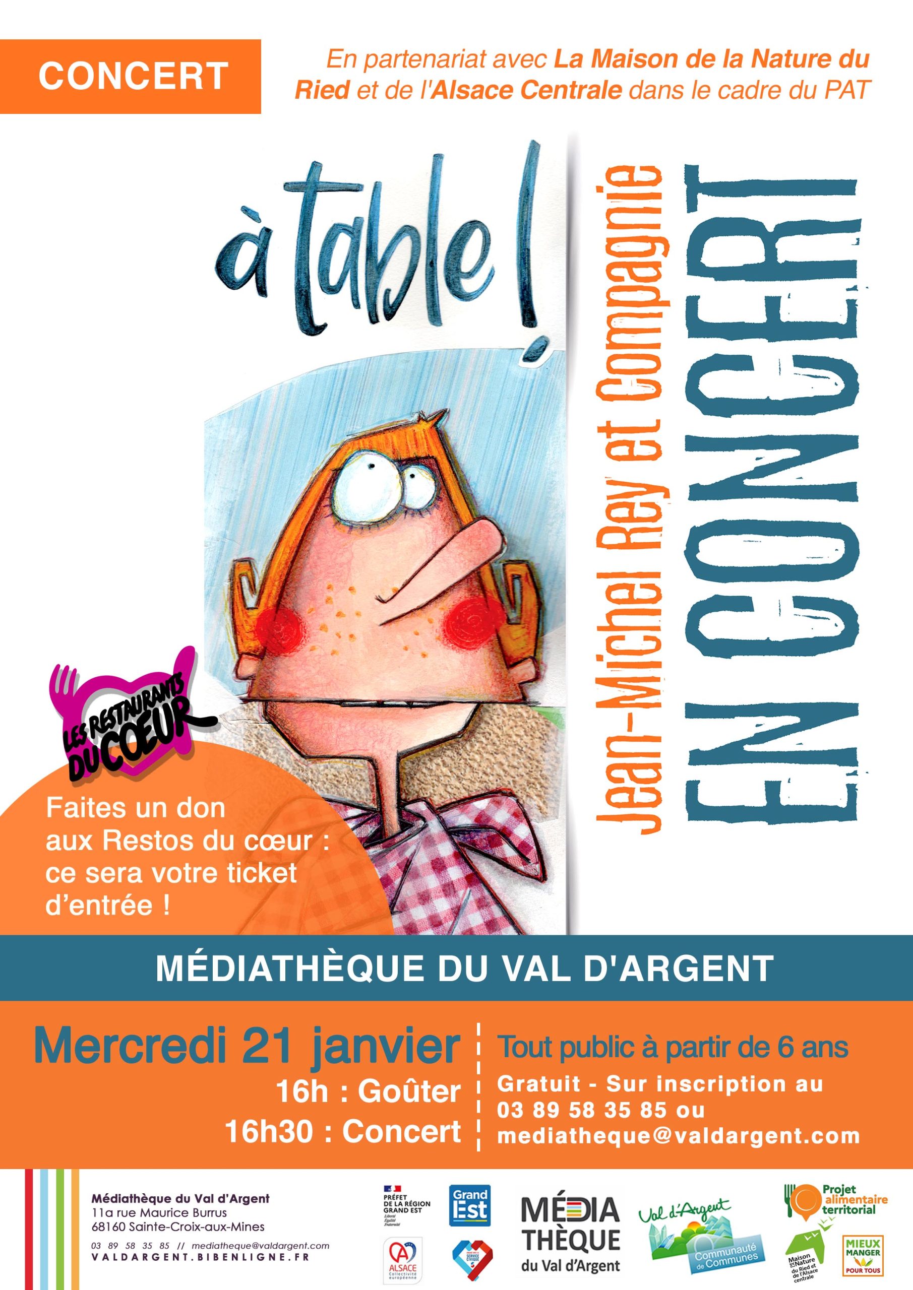 Affiche concert à table